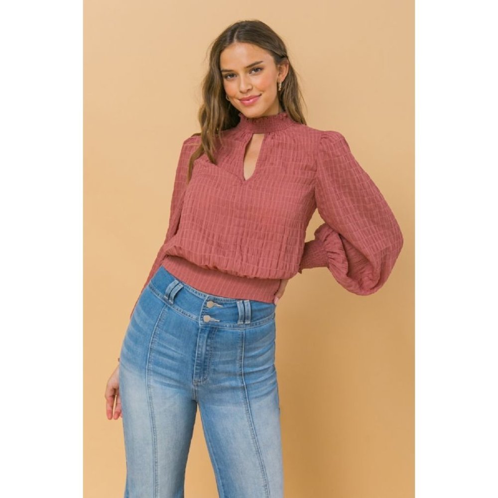 Mauve Textured Top